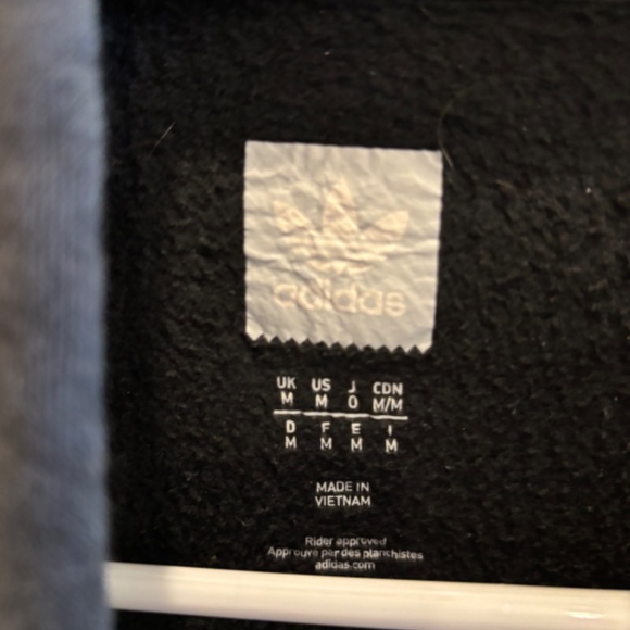 Adidas Hoodie Men's Size Medium Black Long Sleeve Graphic Logo Pullover … - Picture 3 of 4